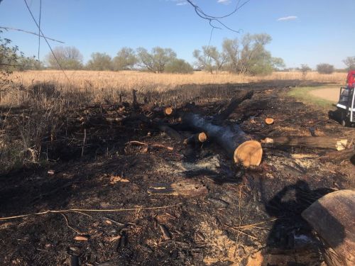Weekend grass fire near Pelican Lake caused by fireworks