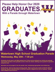 Watertown holding parade to honor and recognize Class of 2020