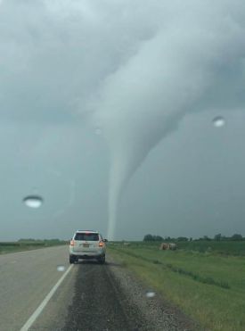 Tornado reported north of Miller in Hand County  (Audio)