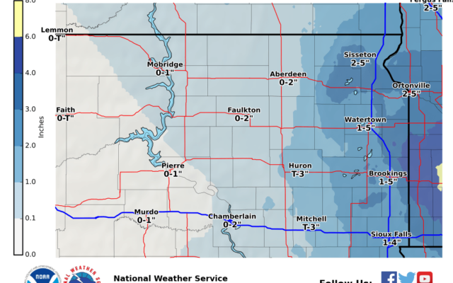 Weather system will bring snow to northeast South Dakota  (Audio)