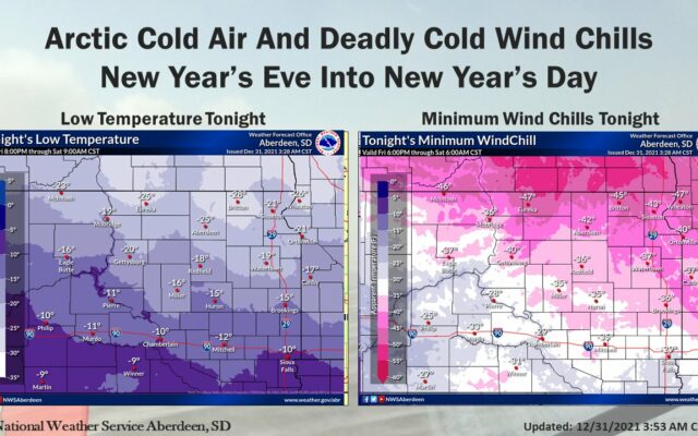 New Year will begin with light snow, bitterly cold temperatures  (Audio)