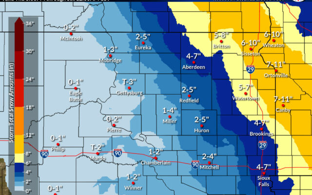 UPDATE: Winter Storm Warning posted for northeast South Dakota  (Audio)