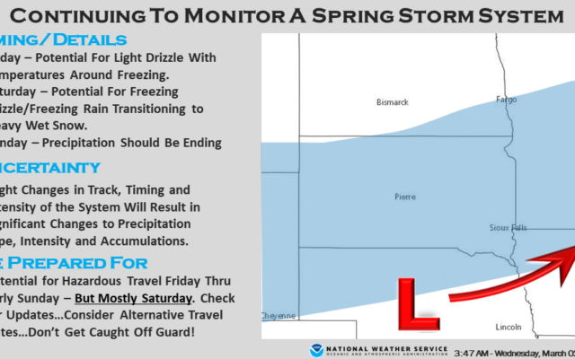 UPDATE: Forecasters continue to track weekend storm system  (Audio)