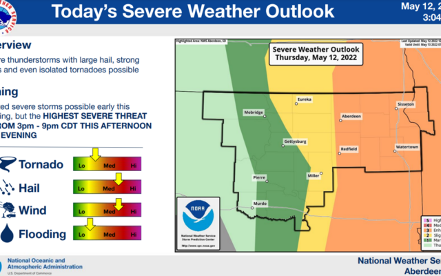 Eastern South Dakota under enhanced risk for severe storm development  (Audio)