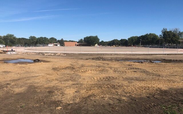 Artificial turf going down this week at Allen Mitchell Field construction site  (Audio)