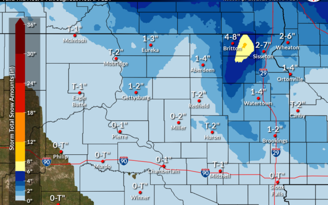 Late April snow expected in eastern South Dakota  (Audio)