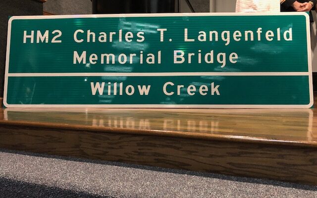 Bridge naming ceremony held in honor of Watertown native Charles Langenfeld  (Audio)