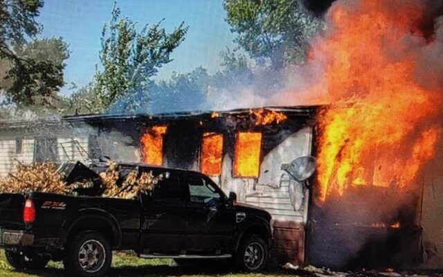 Fire destroys Clark mobile home