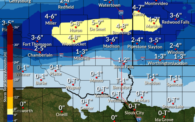 Snow expected in eastern South Dakota today  (Audio)