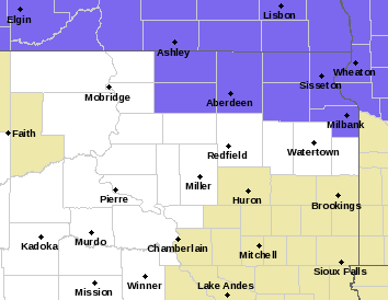 Winter Weather Advisory posted for northeast South Dakota  (Audio)