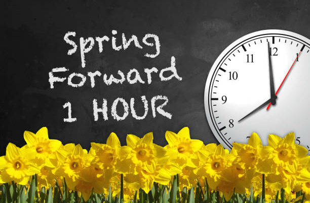 Reminder that clocks “spring foward” one hour this weekend!