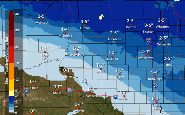 Two weather systems will bring snow to northeast South Dakota  (Audio)